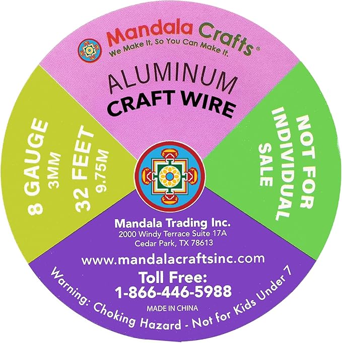 Mandala Crafts 8 Gauge Anodized Aluminum Craft Wire - Image 3