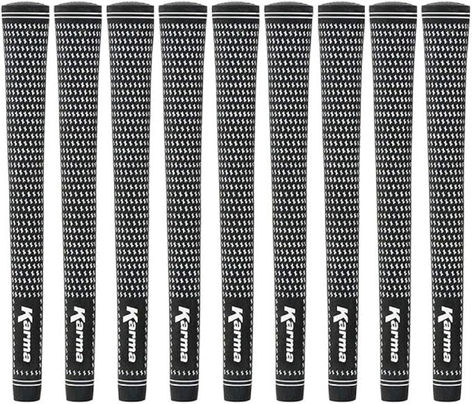 Karma Velour Golf Grips for Men, Women, Juniors | Undersize, Standard, Midsize, Oversize, & Jumbo | 6 Colors | Choose Single, 9, 13 Pack or Golf Club Grip Kit