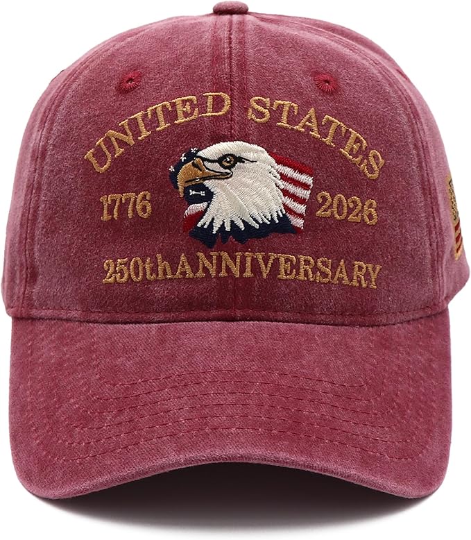 4th of July Hat 250 Anniversary USA Hat American Flag Trucker hat for Women Men Fourth of July Patriotic Eagles Hat