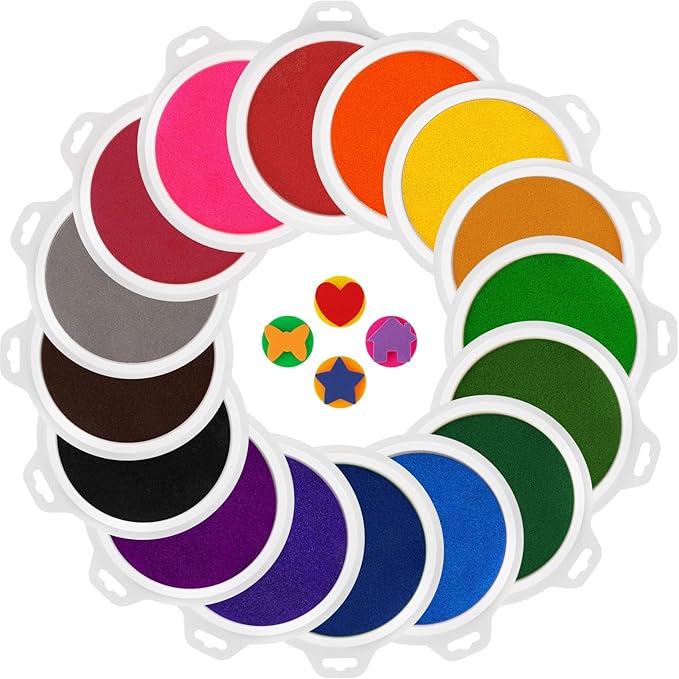 Lorzon 16 Pack Washable Ink Pads by Lorzon
