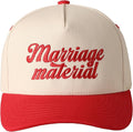 MIRMARU Two-Tone Vintage Canvas Trucker Hats for Men & Women, Adjustable Size Baseball Caps with Trendy Embroidered Design