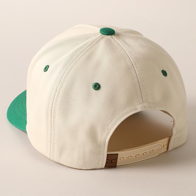 MIRMARU Two-Tone Vintage Canvas Trucker Hats for Men & Women, Adjustable Size Baseball Caps with Trendy Embroidered Design