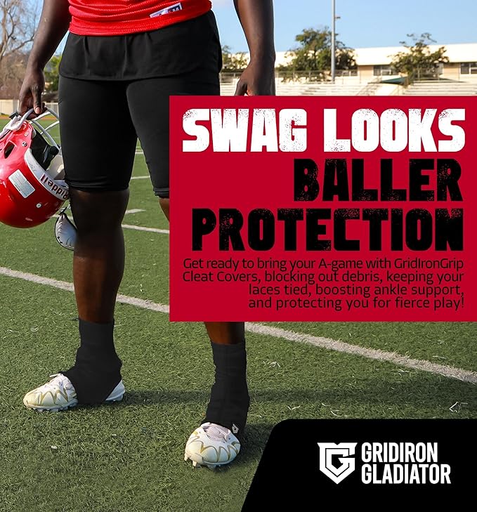 Gridiron Gladiator Cleat Covers - Football Spats - Football Cleat Cover - Cleat Spats for Soccer, Baseball & Softball