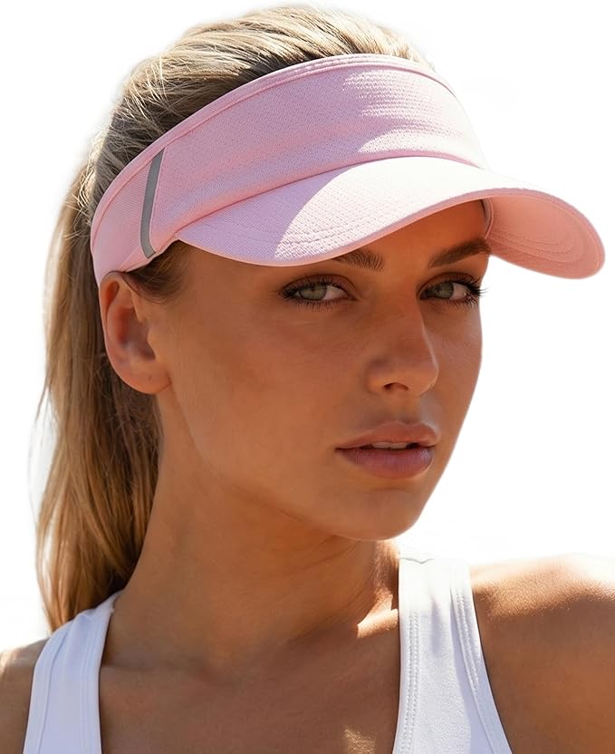 Sun Visor Hat for Women & Men UV Protection Lightweight Foldable Summer Sports for Running Tennis Golf Pickleball