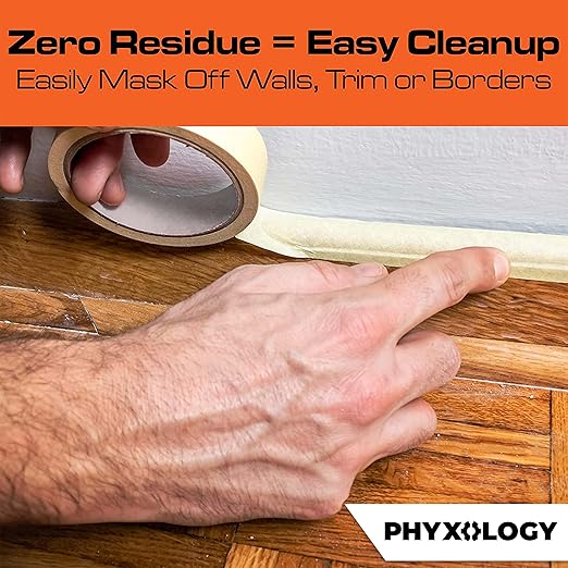 No-Residue 1 in, 60 Yd Masking Tape 1 Pk. Easy-Tear Pro-Grade Removable - Image 3