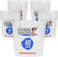 Pouring Masters 40 Ounce Graduated Plastic Mixing Cups by Pouring+Masters