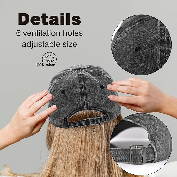 Women Style Baseball Cap, Vintage Adjustable Cotton Cap for Women Mama Grandma, Birthday Gifts for Mother Stepmother