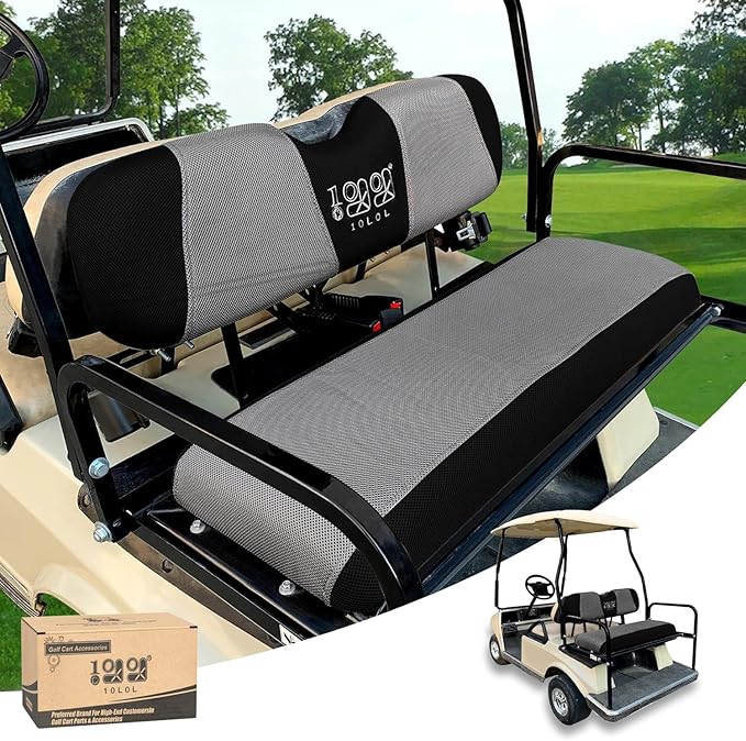 10L0L Universal Golf Cart Rear Seat Cover Dress UP Older Golf Cart Durable Breathable Material Fit Like a Glove for Yamaha EZGO and Club Car, Easy to Install