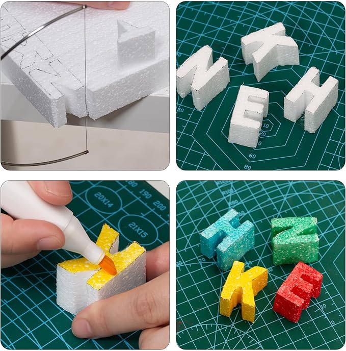 Crafare 4X4X2 Inch Craft Foam Blocks 12 Pack Polystyrene Foam Square Blocks - Image 7
