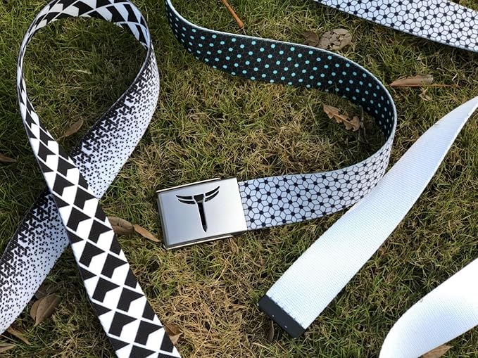 Teeoff 3 Pack Golf Web Belt Reversible Metal Buckle