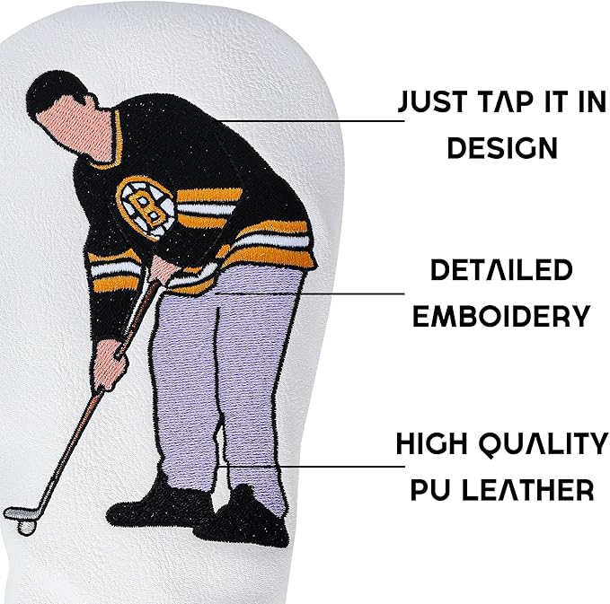 Funny Golf Head Covers - Leather Driver Headcover, Fairway Wood, and Hybrid Covers - Inspired Design with Premium Embroidery - Unique Golf Gift & Accessories for Men and Women Golfers