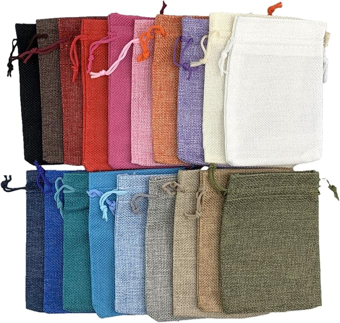 Palmhomee Pack of 20 Burlap Gift Bags - Image 2