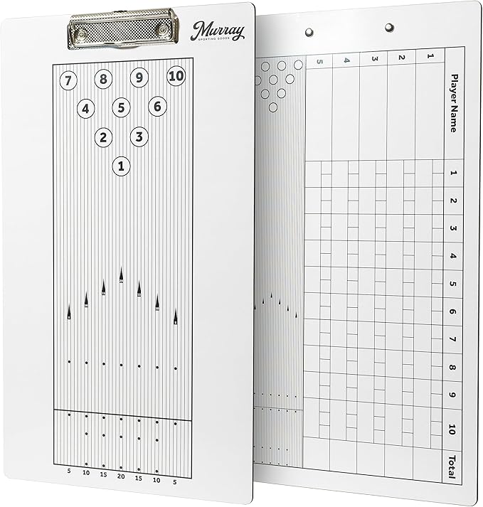Murray Sporting Goods Dry Erase Coaches Clipboard | Double-Sided Dry Erase White Board