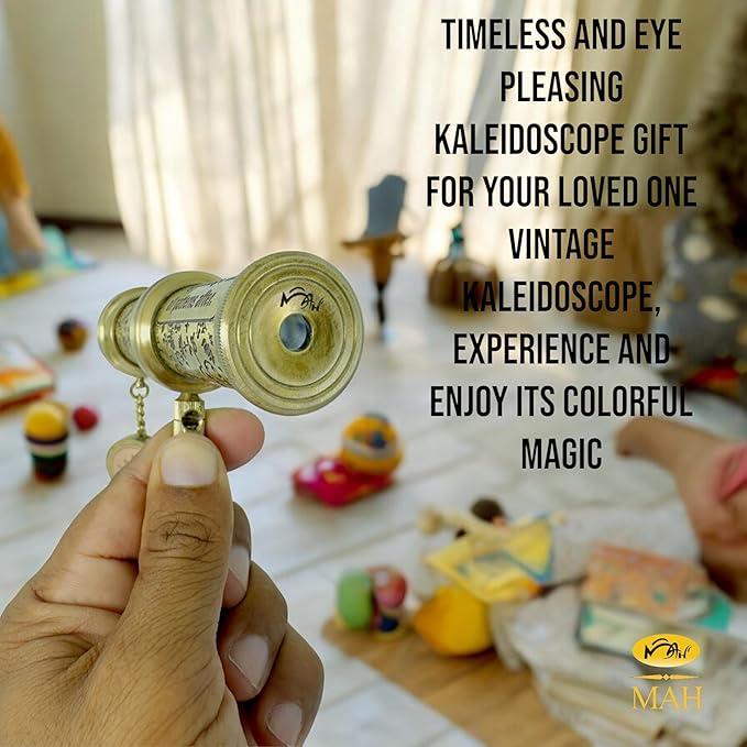Handcrafted Brass Kaleidoscope – Vintage Nautical Collectible Gift - Image 8