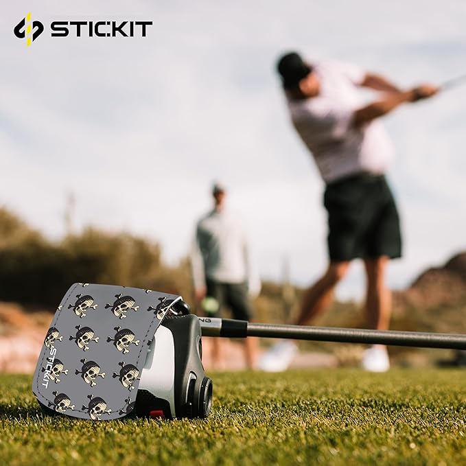 STICKIT Magnetic Rangefinder Strap | Strong Magnet Securely Holds to Golf Carts and Golf Clubs for Easy Access | Slim, Form Fitting, Size Adjustable