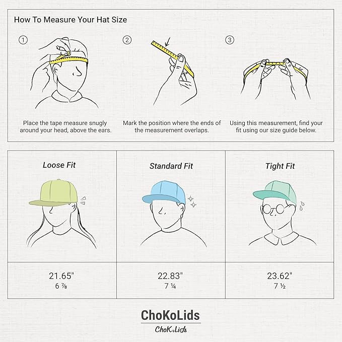 CHOK.LIDS Flat Bill Visor Classic Snapback Hat Blank Adjustable Brim High Top End Trendy Color Style Plain Tone Baseball Cap