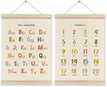 HRQKO Alphabet Numbers Poster Hanger Frame Set of 2, Nursery Wall Decor by HRQKO