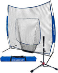 PowerNet Baseball Softball Practice Net 7x7 with Baseball Accessories for Practice Pitching, Batting & Fielding, Ball Caddy, Weighted Baseballs, Tee