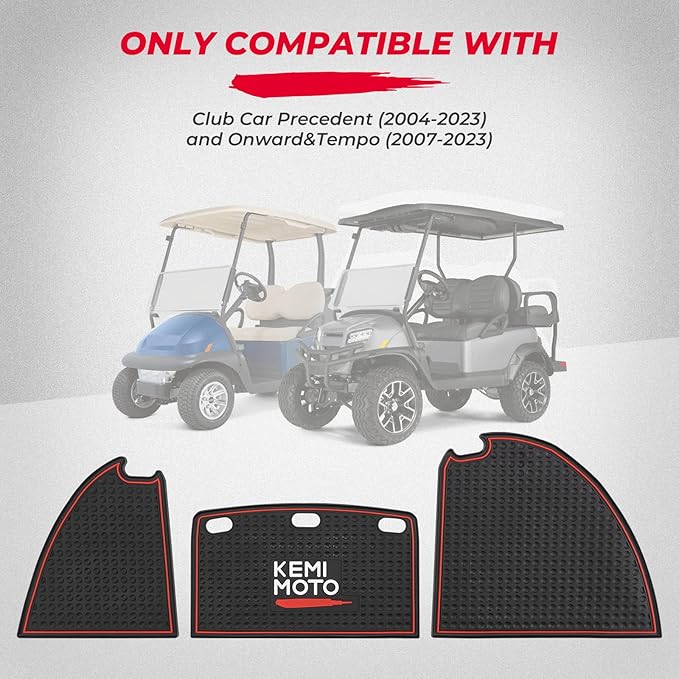 KEMIMOTO Golf Cart Dash Mats Compatible with Club Car Precedent (2004-2023) and Onward&Tempo (2007-2023), Golf Cart Accessories