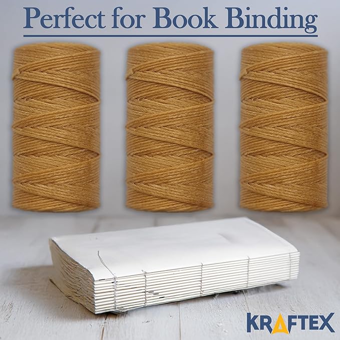Waxed Thread 3X Wax Thread, 65 Yardx0.8mm Wax String, 150D Waxed Leather String - Image 5