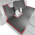 Xtreme MATS Premium Golf Cart Mats Compatible with ICON Epic Models - Custom Fit, Durable Protection, Rubber Floor Liner Protects Factory Flooring (Red Trim)
