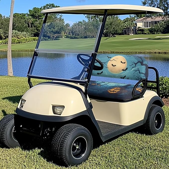 Yewatlles Vintage Eagle Glacier Two Piece Golf Cart Seat Towel Cover with Holes Outdoor Sports Club Car Seat Blanket Protector Portable Car Protective Accessories