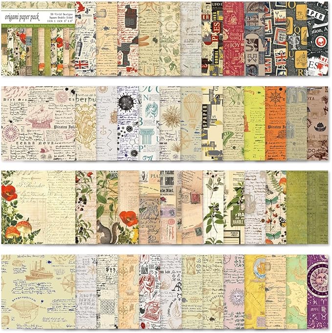 Square Origami Paper 6x6 Double Sided 50 Sheets 50 Colors 70GSM Origami Kit - Image 6