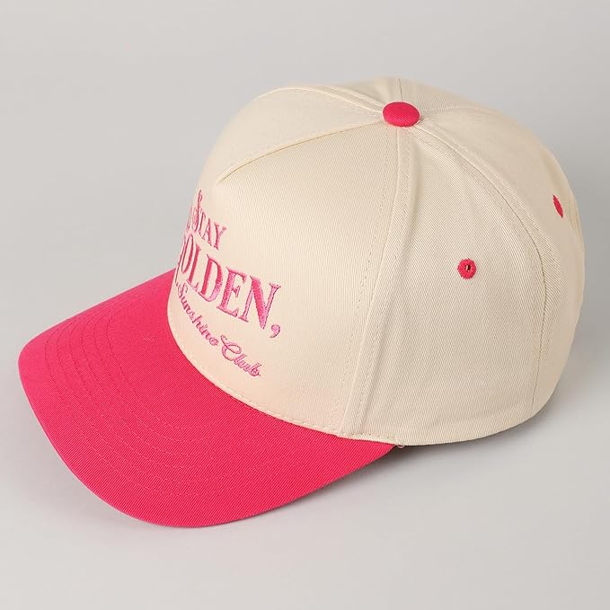 MIRMARU Two-Tone Vintage Canvas Trucker Hats for Men & Women, Adjustable Size Baseball Caps with Trendy Embroidered Design