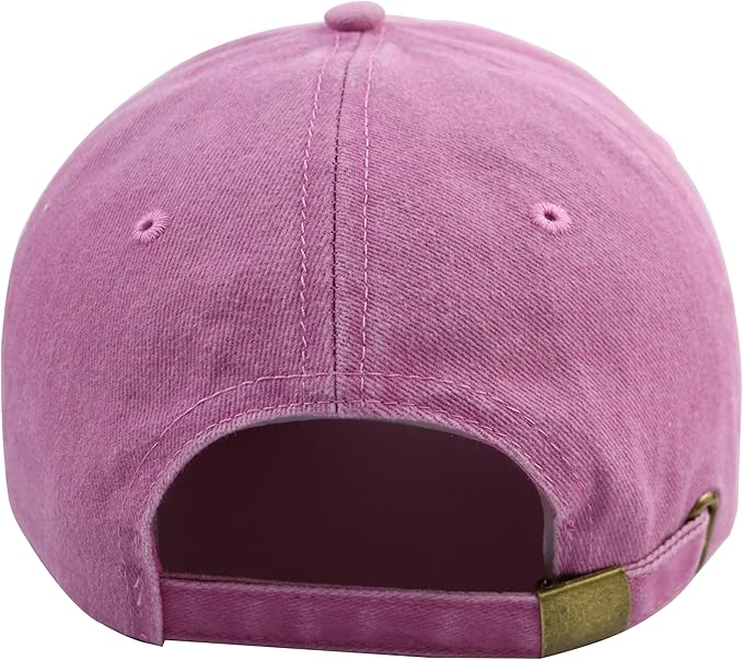 Boat Hair Don't Care Hats for Men Women, Adjustable Embroidered Cotton Washed Distressed Denim Fishing Baseball Cap