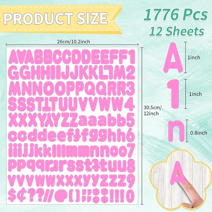 Alphabet Sticker, Self-Adhesive Vinyl Mailbox Numbers & Letters - Image 2