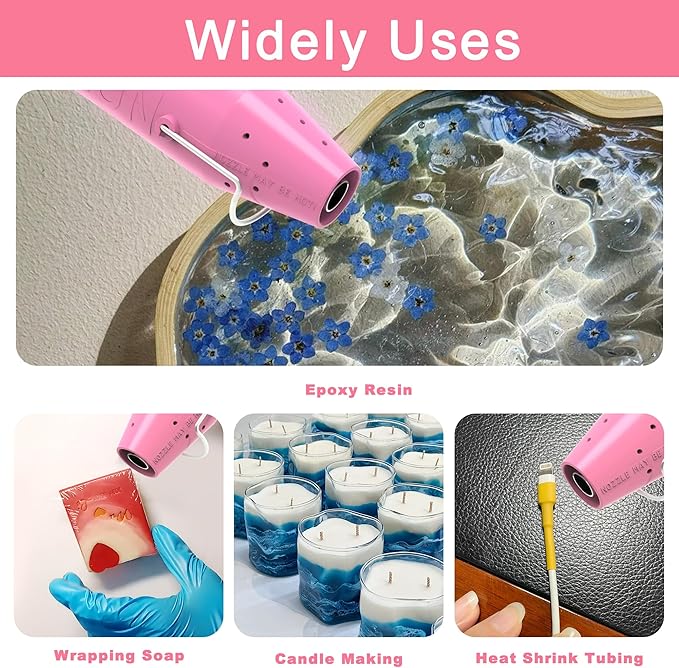 Heat Gun, Mini Heat Gun for Shrink Tubing, Portable Heat Gun for DIY Crafts - Image 8