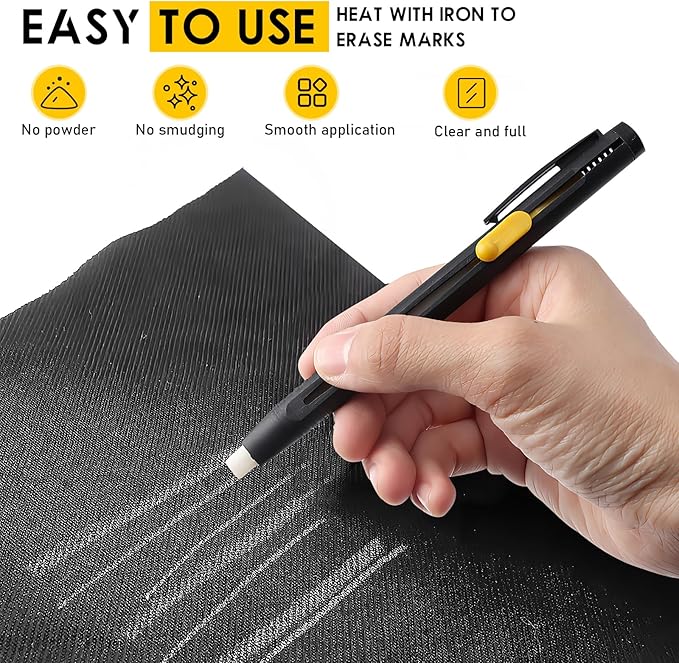 Heat Erasable Fabric Marker For Sewing, Heat Erasable Pens for Fabric, Erasable - Image 6