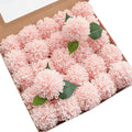 Floroom Artificial Dahlia Flowers 25pcs Real Looking Blush Foam Fake Roses by Floroom