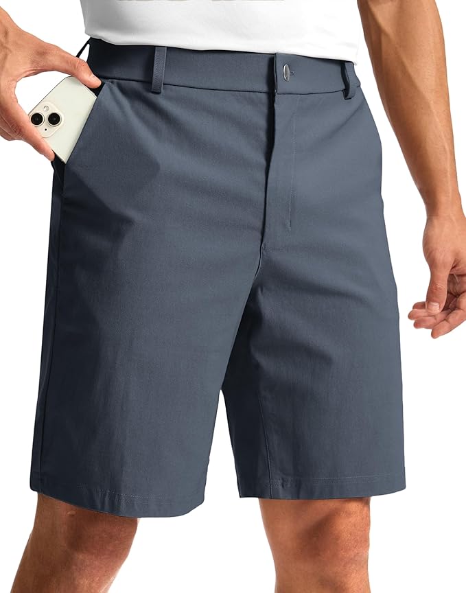G Gradual Men's Golf Dress Shorts 5"/ 7"/ 9" Stretch Casual Work Flat Front Shorts for Men with 3 Pockets Quick Dry