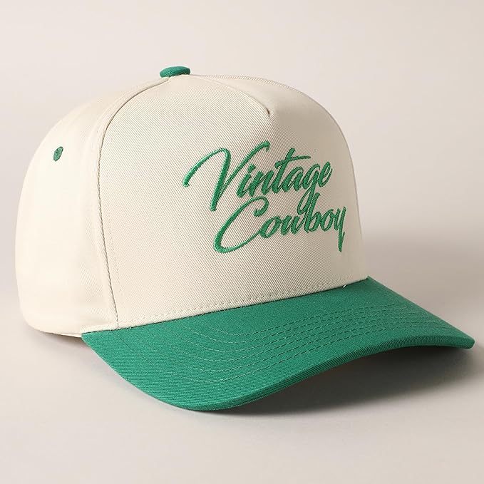 MIRMARU Two-Tone Vintage Canvas Trucker Hats for Men & Women, Adjustable Size Baseball Caps with Trendy Embroidered Design