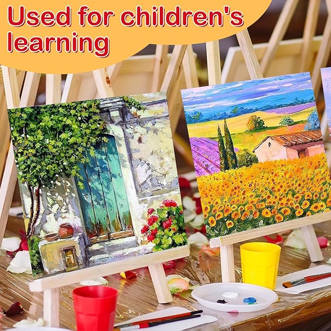ESRICH 6x6 Canvas for Painting, 24 Pack Canvas Boards Cotton Painting Canvas - Image 5
