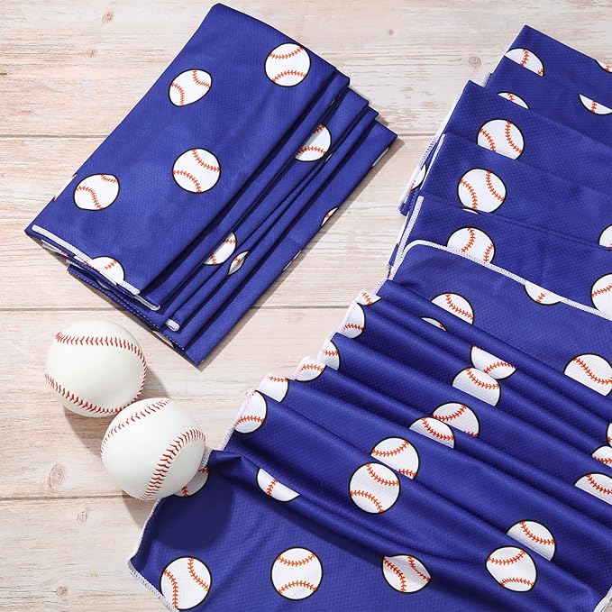 FuWeave 12 Pcs Cooling Towel 40 x 12 Inch Basketball Baseball Football Volleyball Soccer Softball Microfiber Fast Drying Towel for Gift Women Men