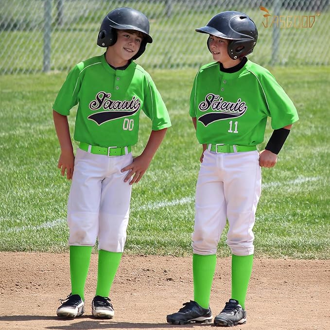 Baseball Socks and Belt for Youth Adult Softball Socks Combo Elastic Waist Belt for Men Kids Boys Girls Women JASGOOD