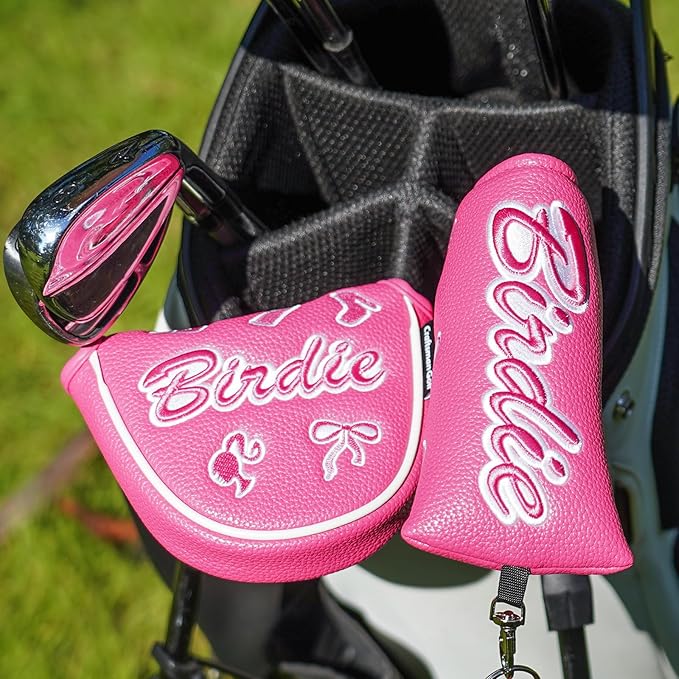Craftsman Golf Lipstick Diamond Handbag Bow Pink 460 CC Golf Driver Headcover Mallet Blade Putter Covers Gift for Women