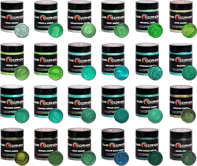Eye Candy Pigments Premium Green Mica Powder - Image 8