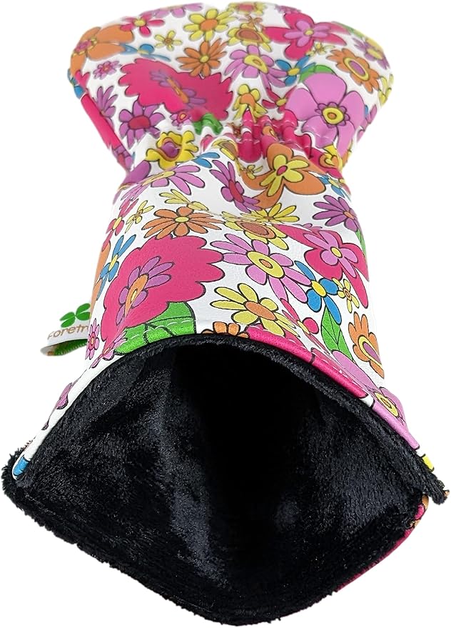 Foretra Driver Headcover Golf Club Covers Blade Mallet Putter Cover Alignment Stick Holder Hybrid Fairway Wood Head Cover Flower Pattern Novelty Golf Accessories for Most Brands