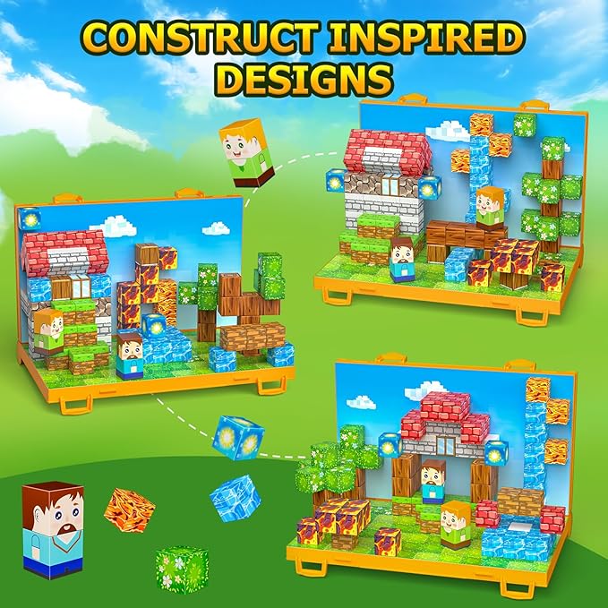 Magnetic Blocks, Magnetic Building Blocks, STEM Constructions Magnet Blocks - Image 3