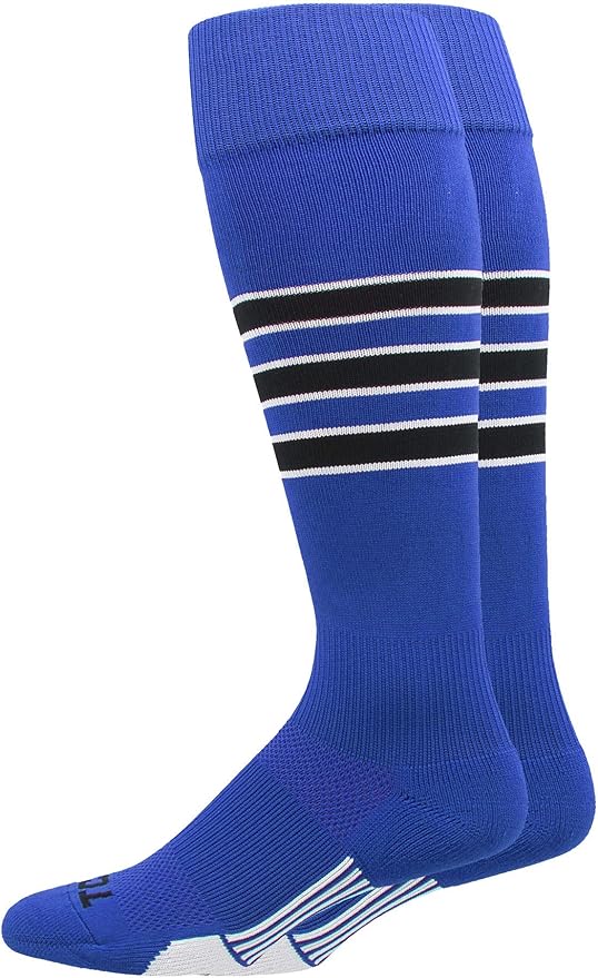 MadSportsStuff Softball Socks Baseball Socks | White & Team Colors | USA Made | Sizes for Girls, Youth Boys, Men & Women