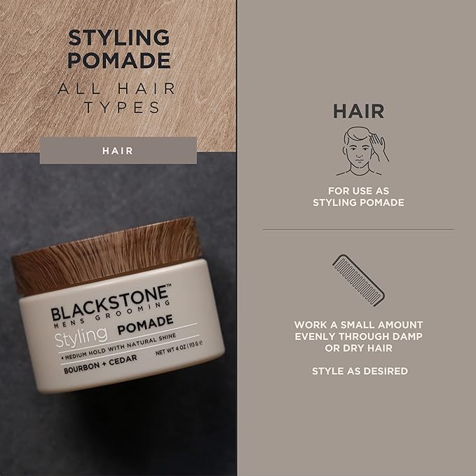 Blackstone Men's Grooming Hair Styling Pomade - Image 4