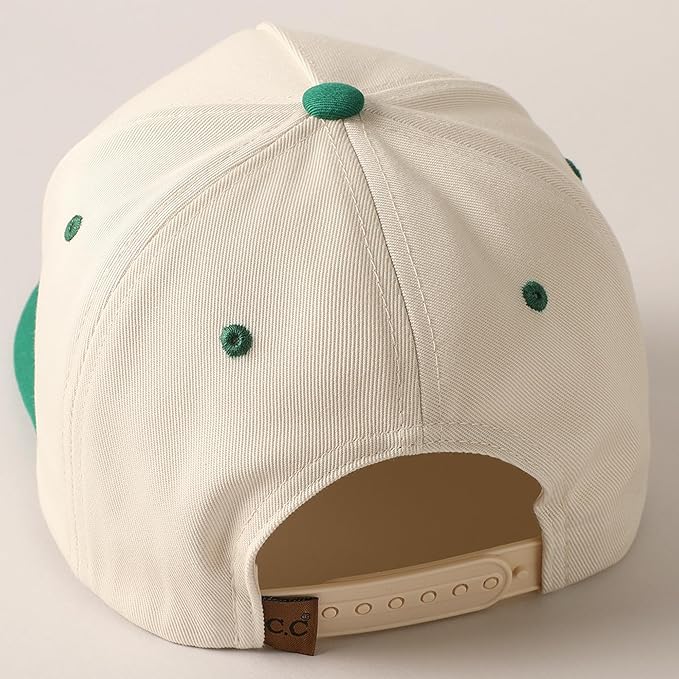 MIRMARU Two-Tone Vintage Canvas Trucker Hats for Men & Women, Adjustable Size Baseball Caps with Trendy Embroidered Design