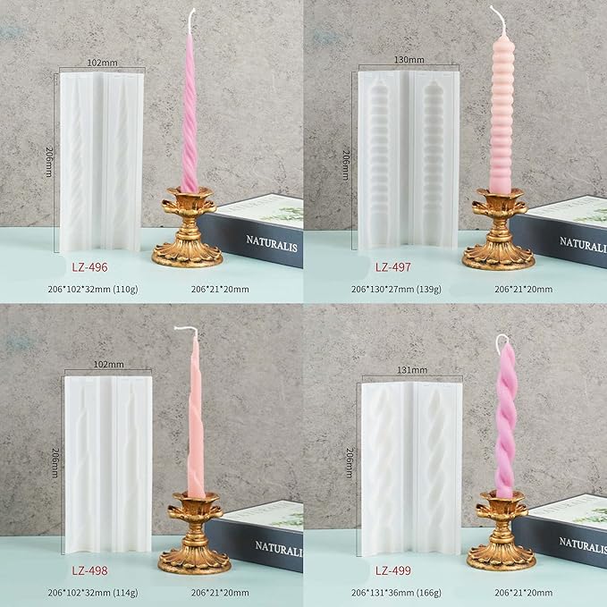 8-Piece Spiral Candle Molds - Image 5