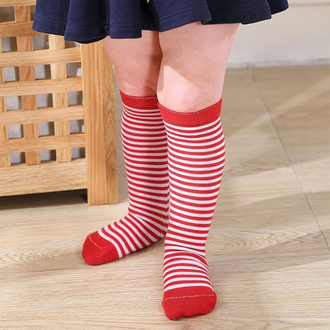 American Trends Kids Toddler Soccer Socks Youth Baseball Softball Football Socks Knee High Accessories for Girls