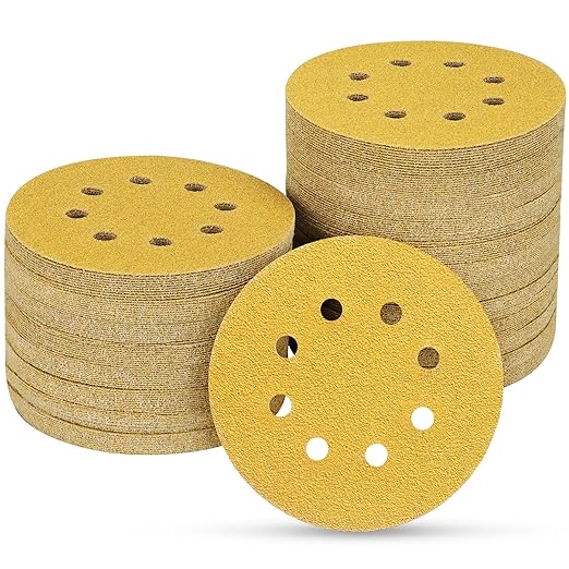 80PCS 5 Inch 8 Hole Sanding Discs 40 Grit by POTUINOM