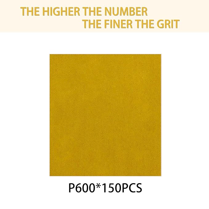 150PCS 600 Grit Gold Sanding Discs, 5-Inch 8-Hole Sandpaper - Image 2