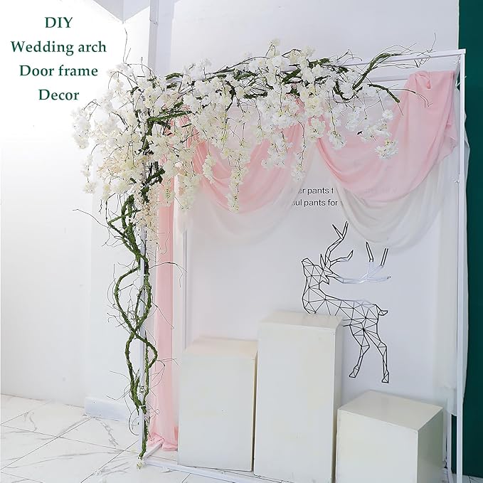 118 inch Big Artificial Green Tree Branches Ivy Grapevine Garland Fake Tree - Image 8